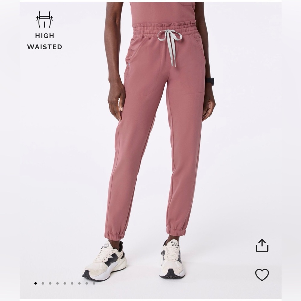 Figs Mauve Mari High-Waisted Skinny Jogger Scrub Pants Medium